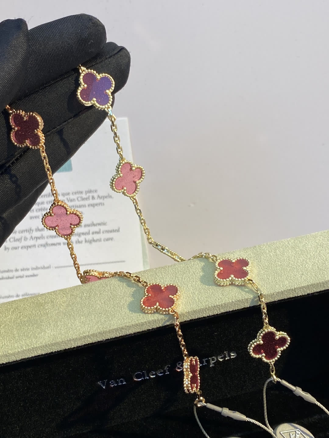 Van Cleef & Arpels Alhambra Pink Earrings